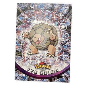 Golem Pokemon Card Topps #76 TV Animation Edition Series Black Logo